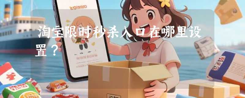 淘宝限时秒杀入口在哪里设置？