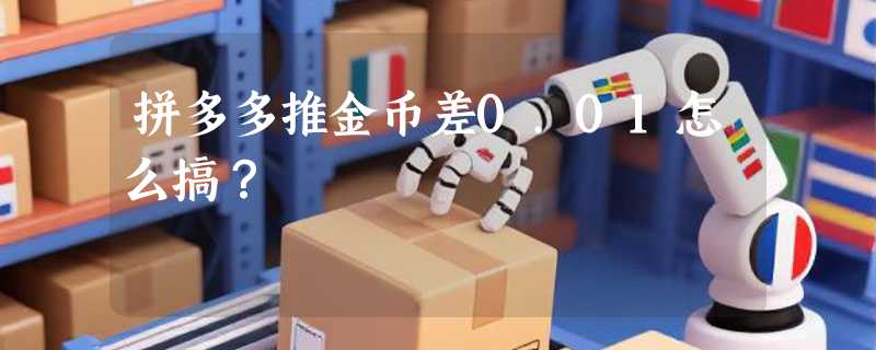 拼多多推金币差0.01怎么搞？