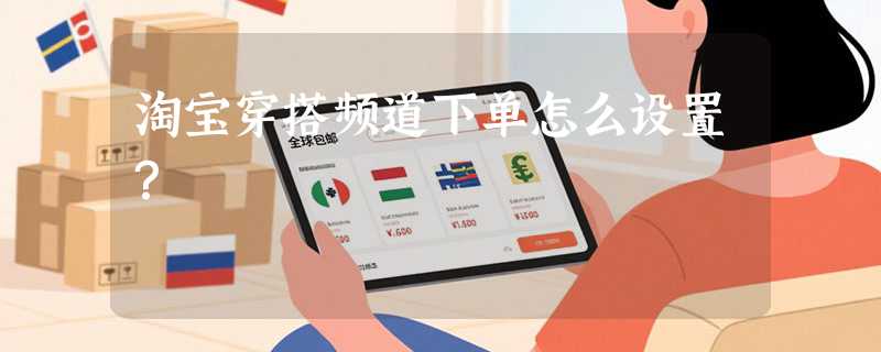 淘宝穿搭频道下单怎么设置？