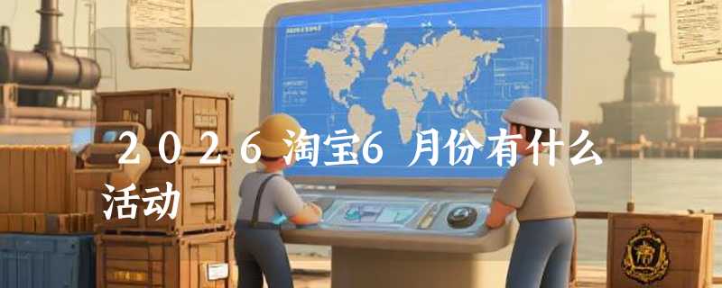 2026淘宝6月份有什么活动