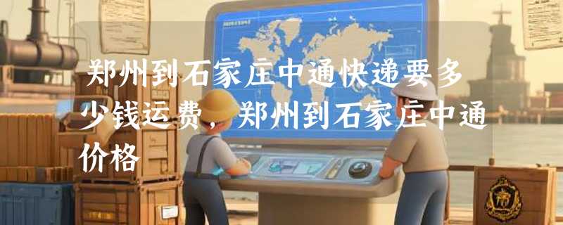 郑州到石家庄中通快递要多少钱运费，郑州到石家庄中通价格