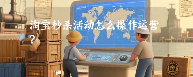 淘宝秒杀活动怎么操作运营？