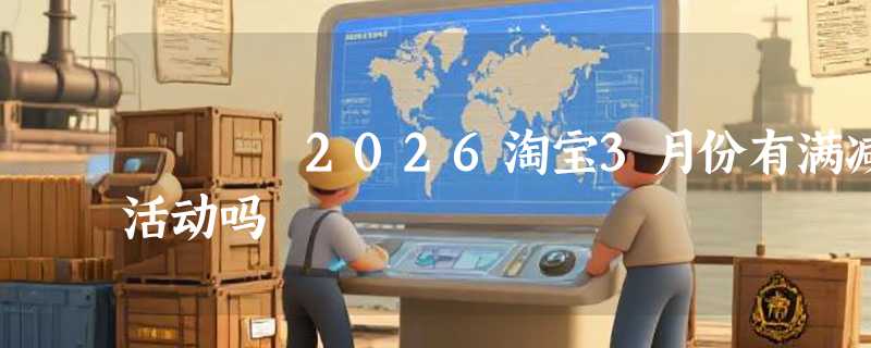2026淘宝3月份有满减活动吗