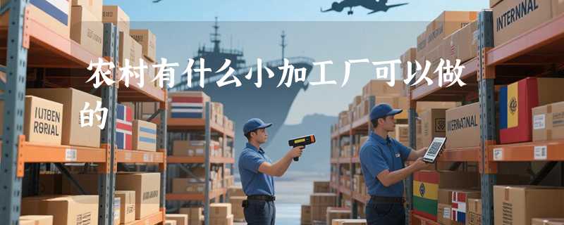 农村有什么小加工厂可以做的