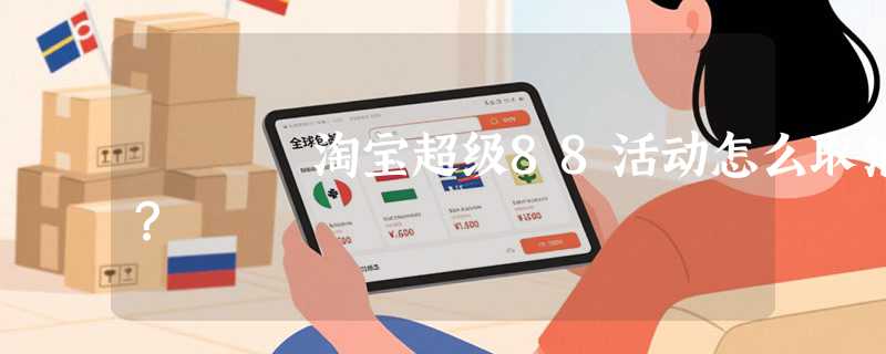 淘宝超级88活动怎么取消？