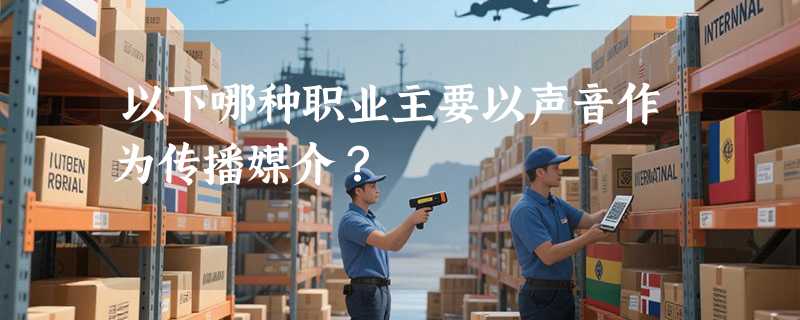 以下哪种职业主要以声音作为传播媒介？