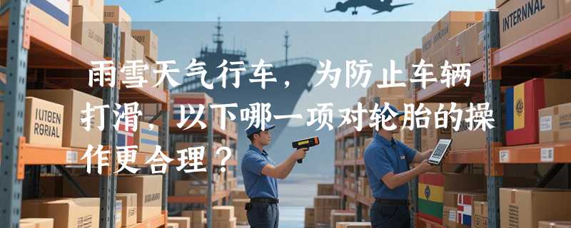 雨雪天气行车，为防止车辆打滑，以下哪一项对轮胎的操作更合理？