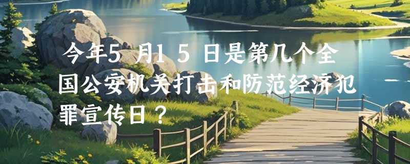 今年5月15日是第几个全国公安机关打击和防范经济犯罪宣传日？