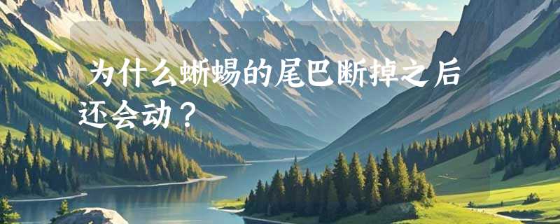 为什么蜥蜴的尾巴断掉之后还会动？