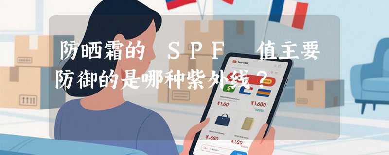 防晒霜的 SPF 值主要防御的是哪种紫外线？