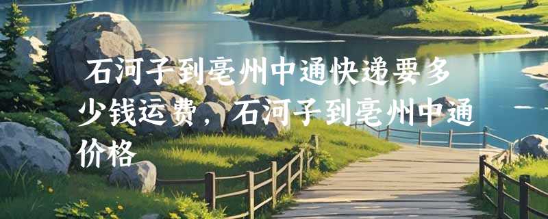 石河子到亳州中通快递要多少钱运费，石河子到亳州中通价格