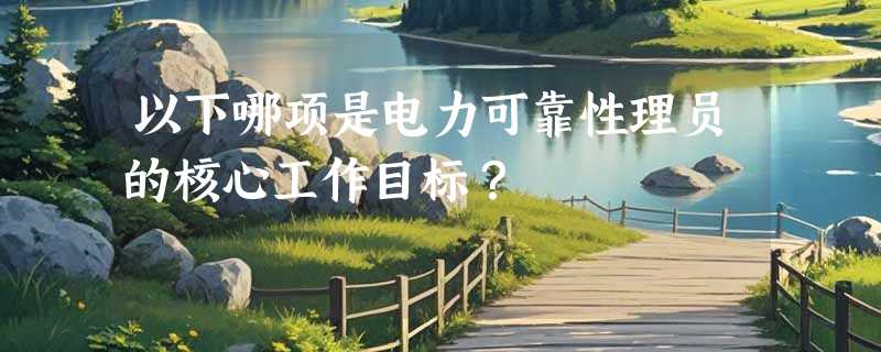 以下哪项是电力可靠性理员的核心工作目标？