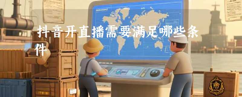 抖音开直播需要满足哪些条件