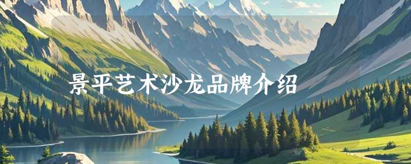 景平艺术沙龙品牌介绍