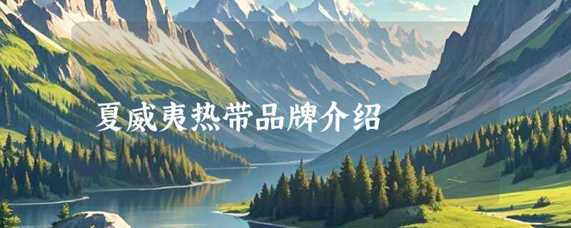 夏威夷热带品牌介绍